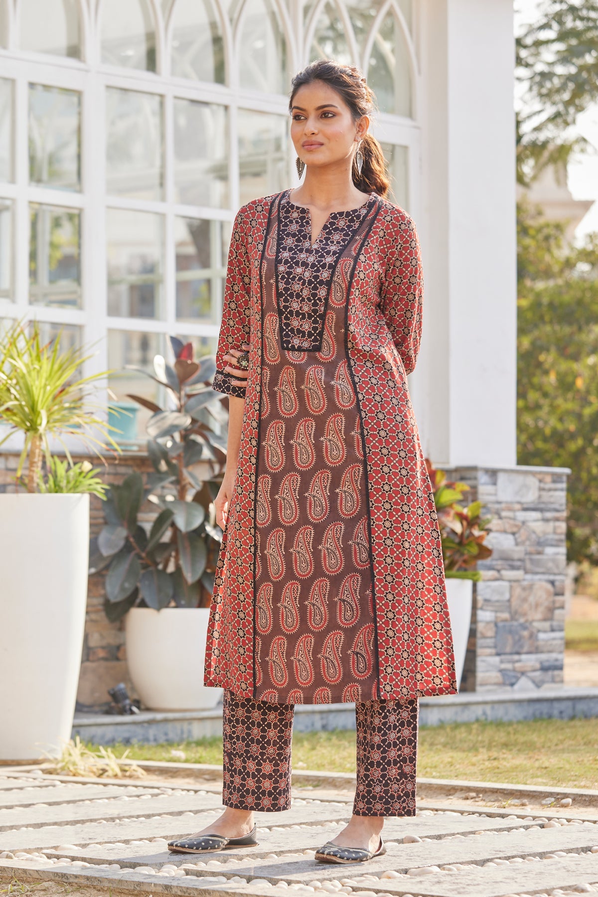 Ajrakh Hand Block Print Kurta Online