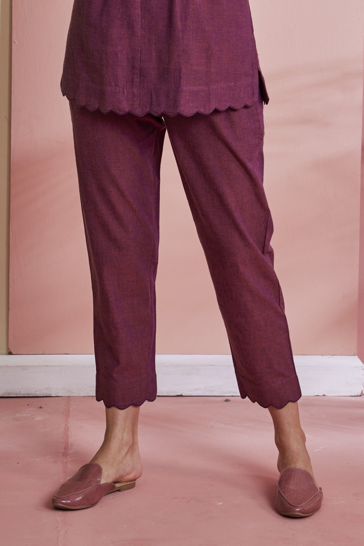 Two-Piece Maroon Co-ord Set
