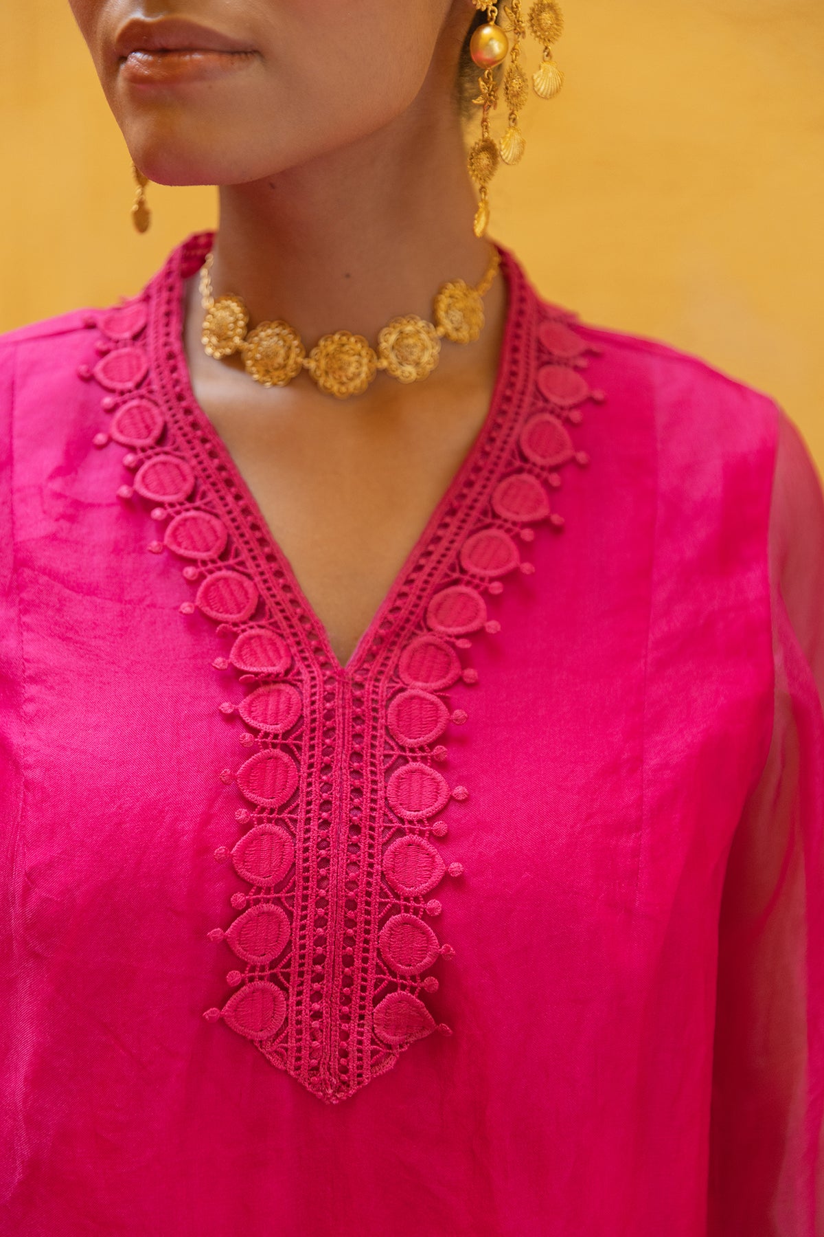 Organza Suit Set with matching dupatta