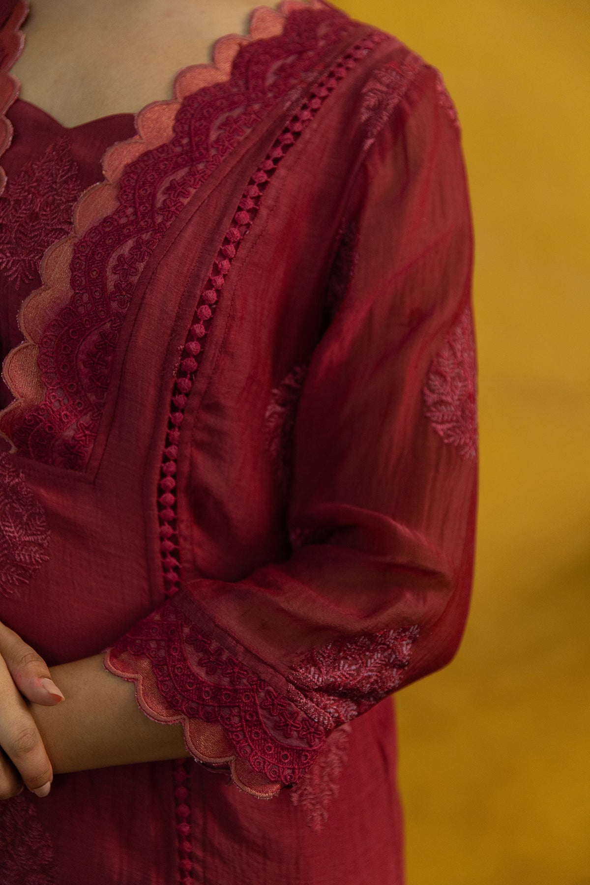 Mul chanderi lining suit set