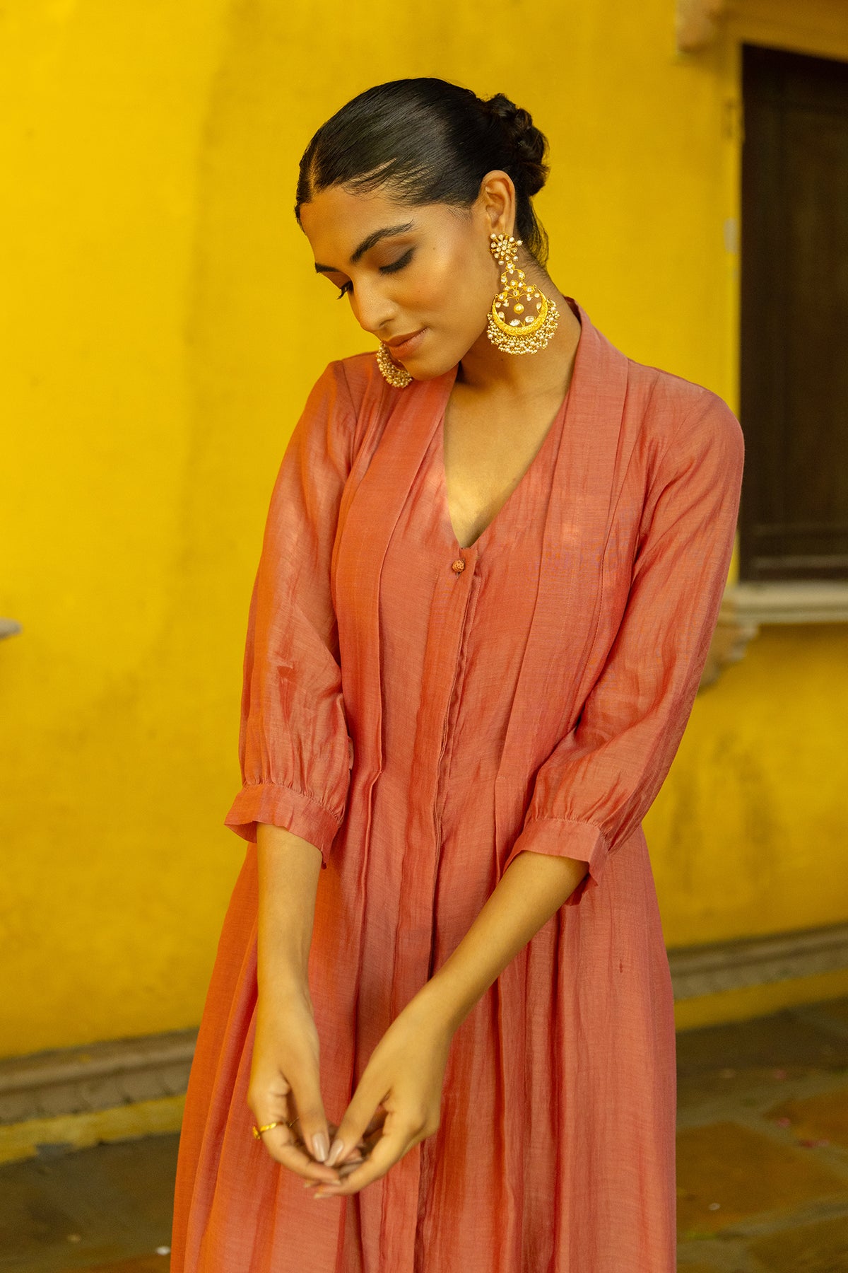 chanderi fabric 2-piece suit set