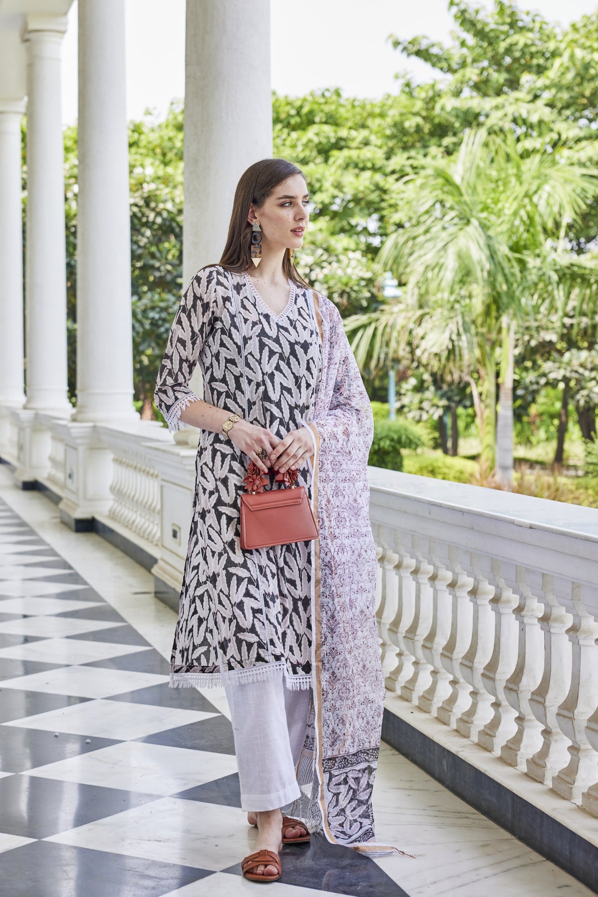 Buy Hand Block Printed Long Straight Kurta Online for Women | Vishnu