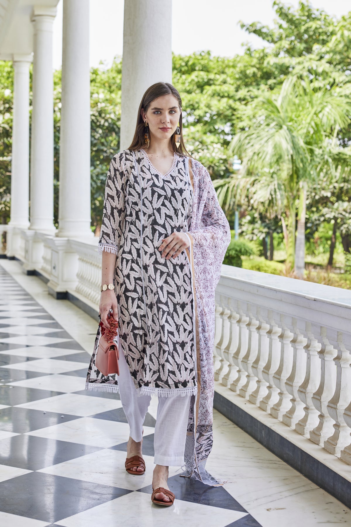 Buy Hand Block Printed Long Straight Kurta Online | Vishnu