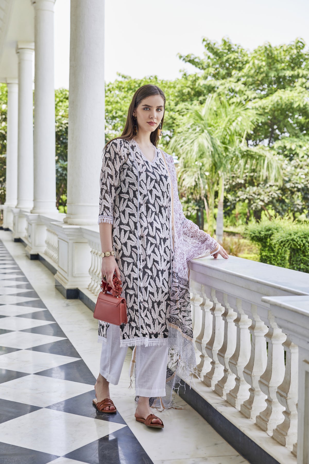 Shop Hand Block Printed Long Straight Kurta for Women online at Vishnu