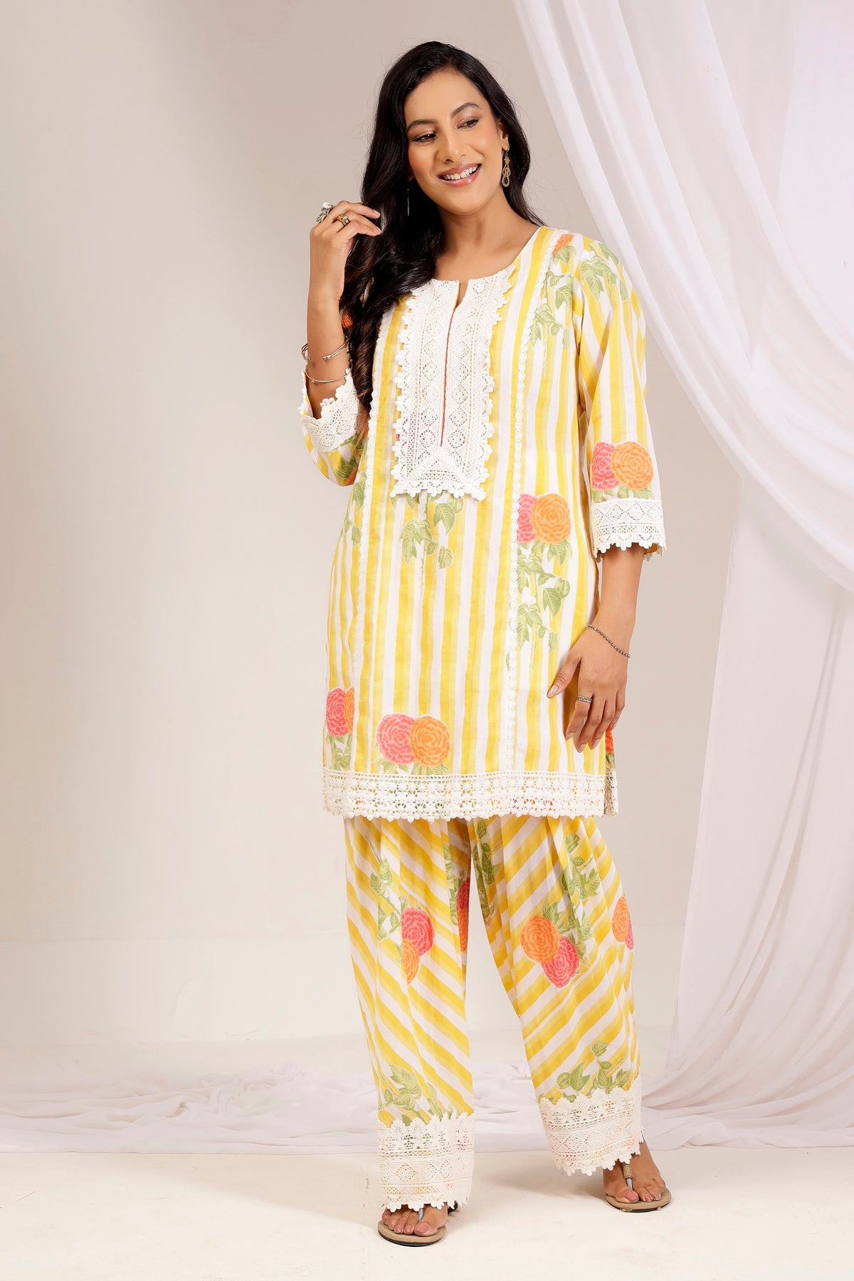 Printed Cotton Farshi Salwar Co-Ord Set