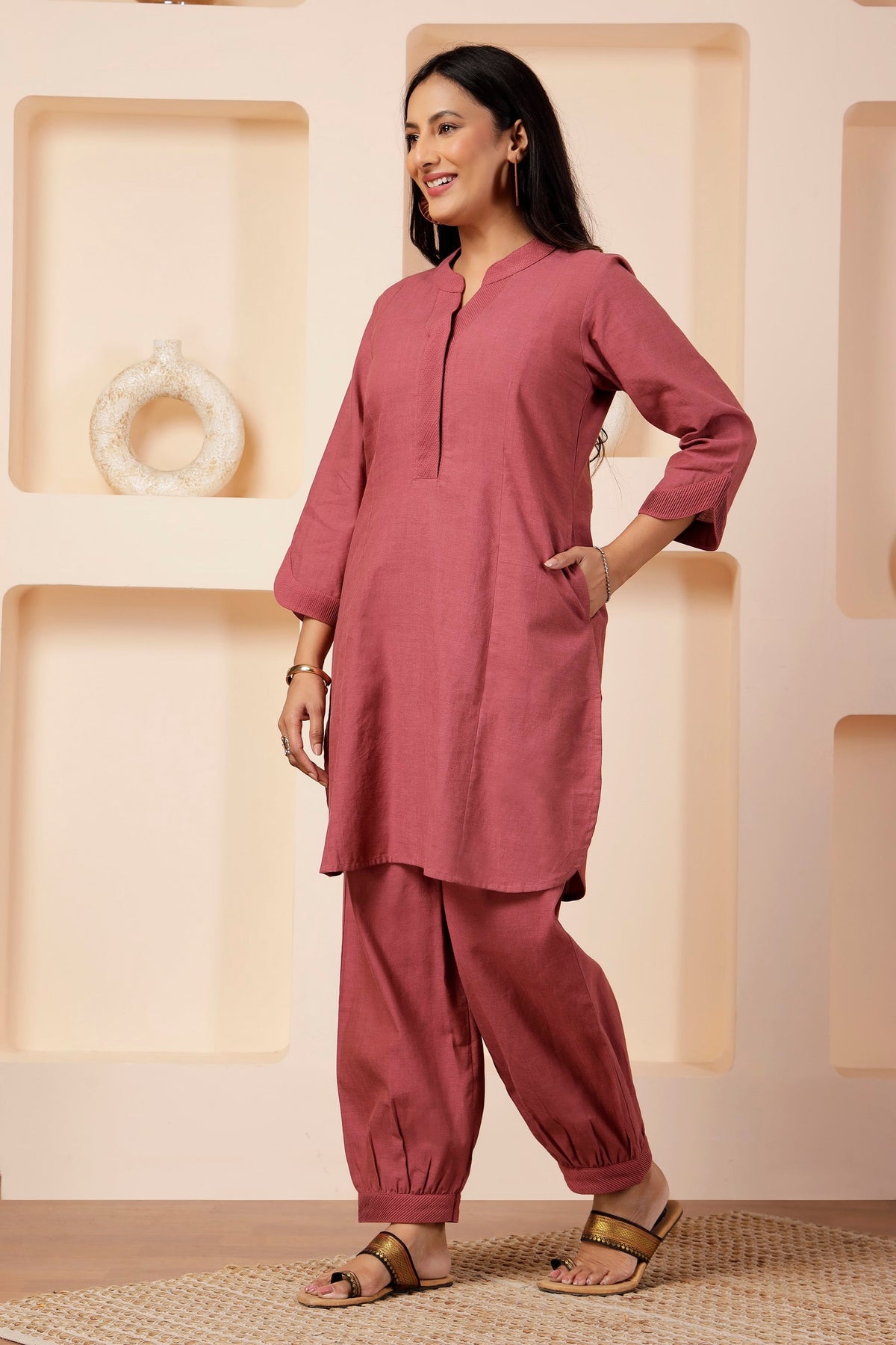 Rosewood Long Shot Cotton Salwar Pant Set