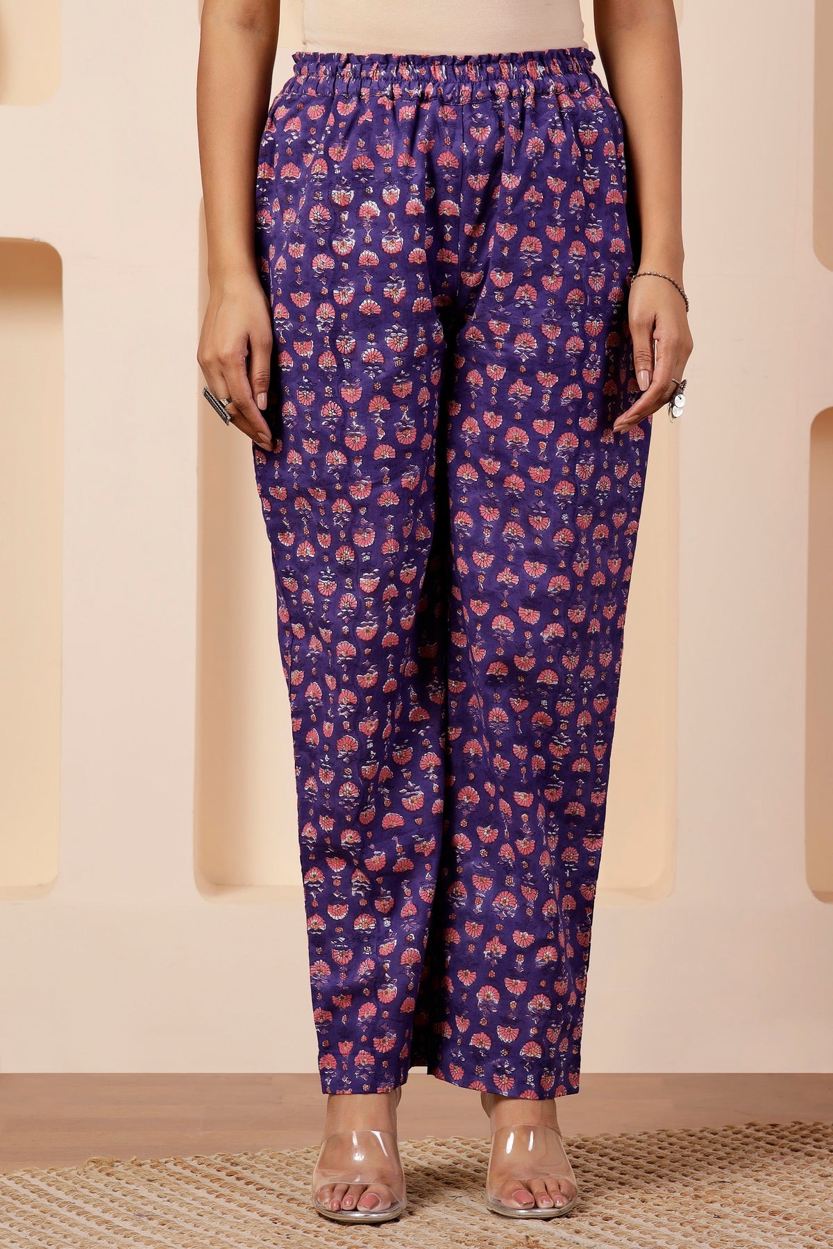 Sanganeri Block-Printed Smart-Casual Trousers
