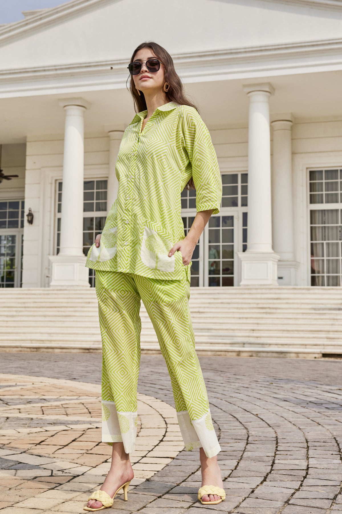 Buy Hand-Block Printed Two-Piece Co-Ord Set Online