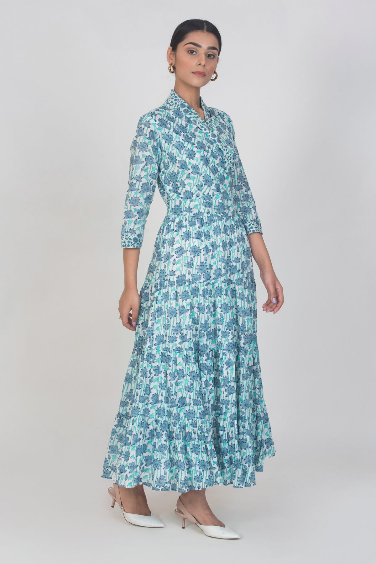 Tiered Ethnic Maxi Dress