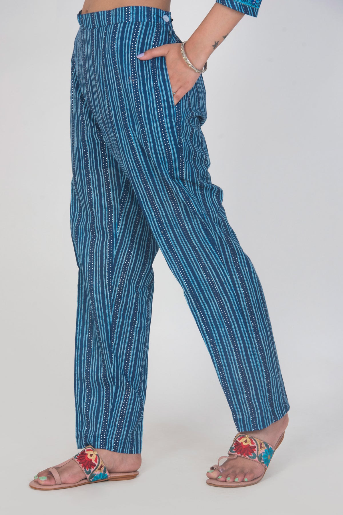 Striped Straight Fit Pants