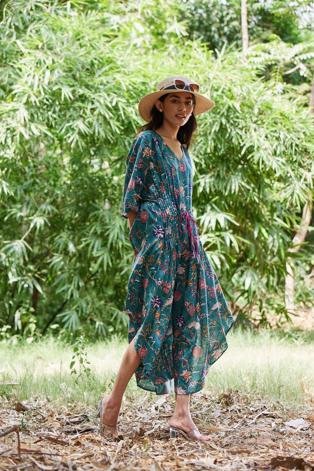 Cotton Mul Hand Block Print Kaftan