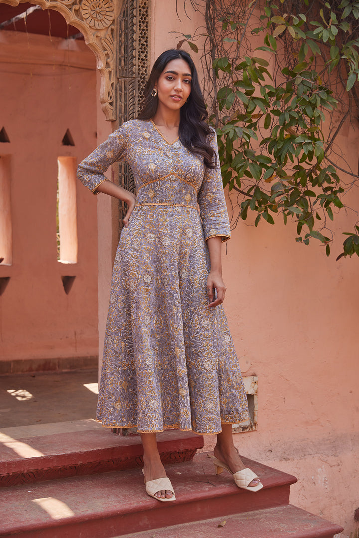 Cotton anarkali gown best sale