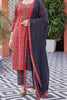 Solid Black Cotton Dupatta With Ajrakh Border