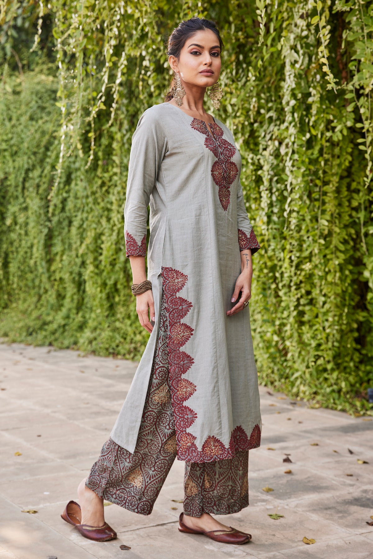 Buy Beige Kurta Suit Sets for Women by ZIYAA Online | Ajio.com