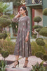 Handblocked Bagru Print Midi Dress