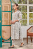 Grey Hand Block Print Long Kurta