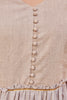 Solid Brown Cotton Tiered Dress