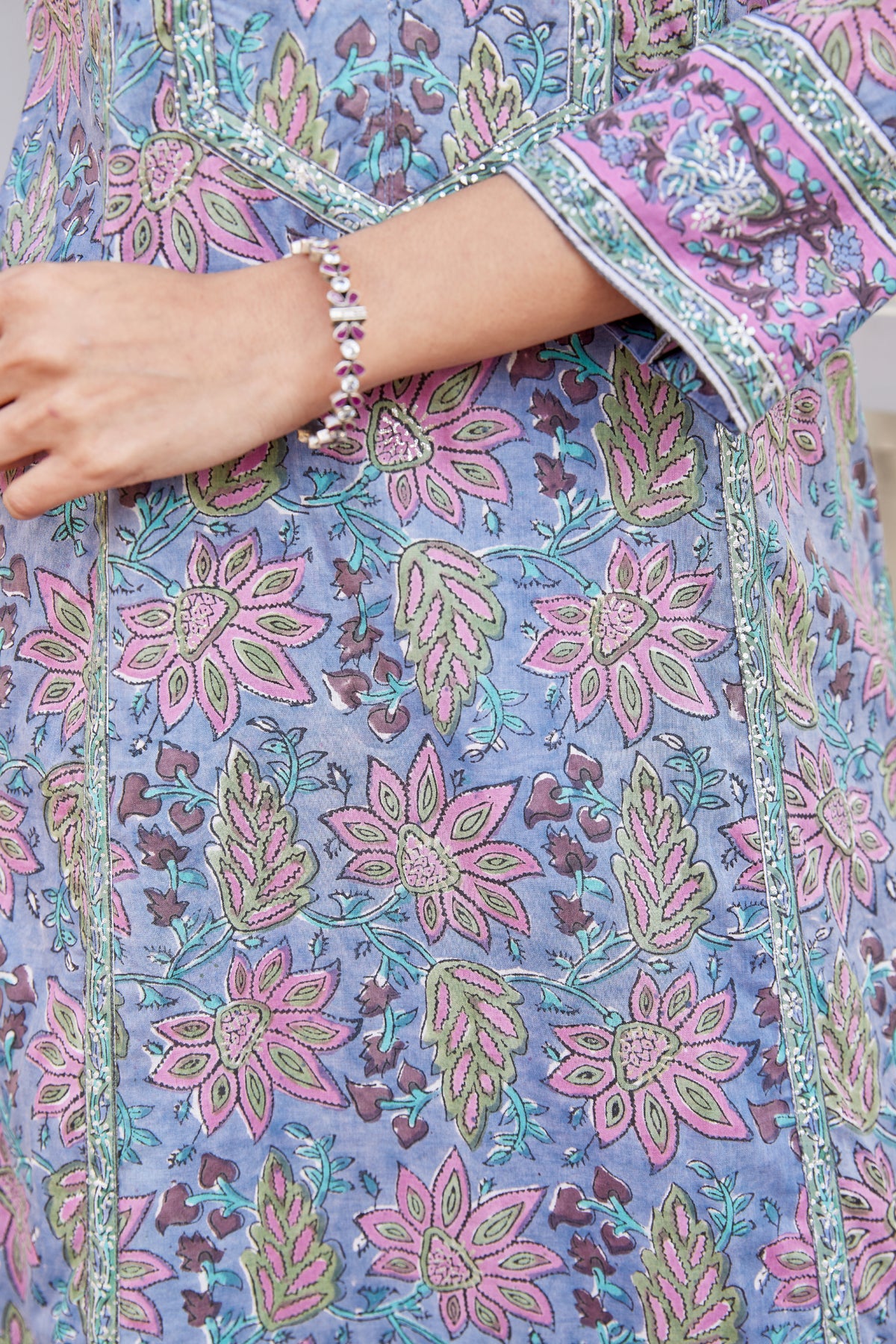 Buy Hand Block Print Afghani Style Kurta for Women 