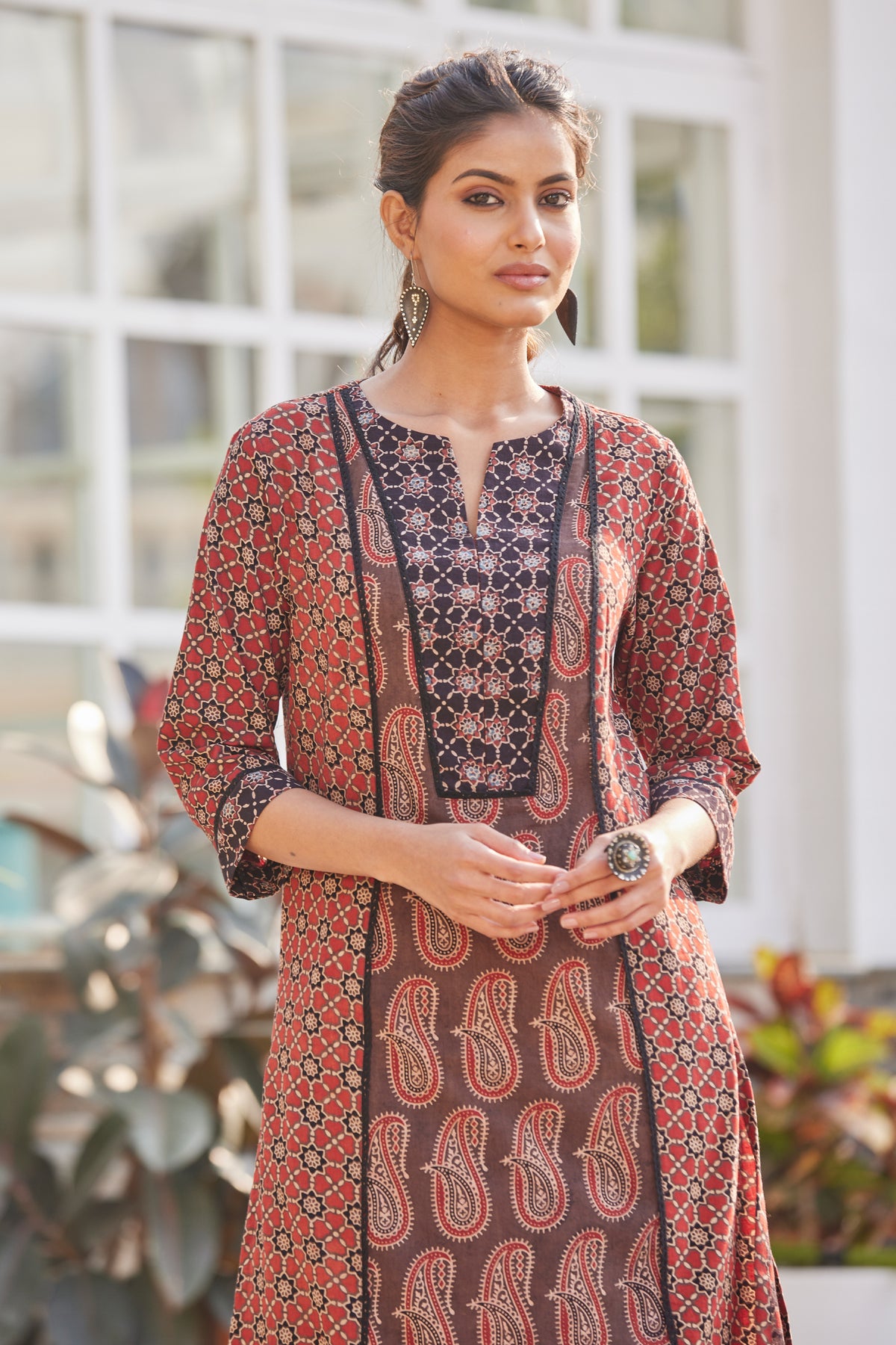 Ajrakh Hand Block Print Kurta