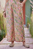 Hand Block Print Brown Palazzo Pants With Pockets