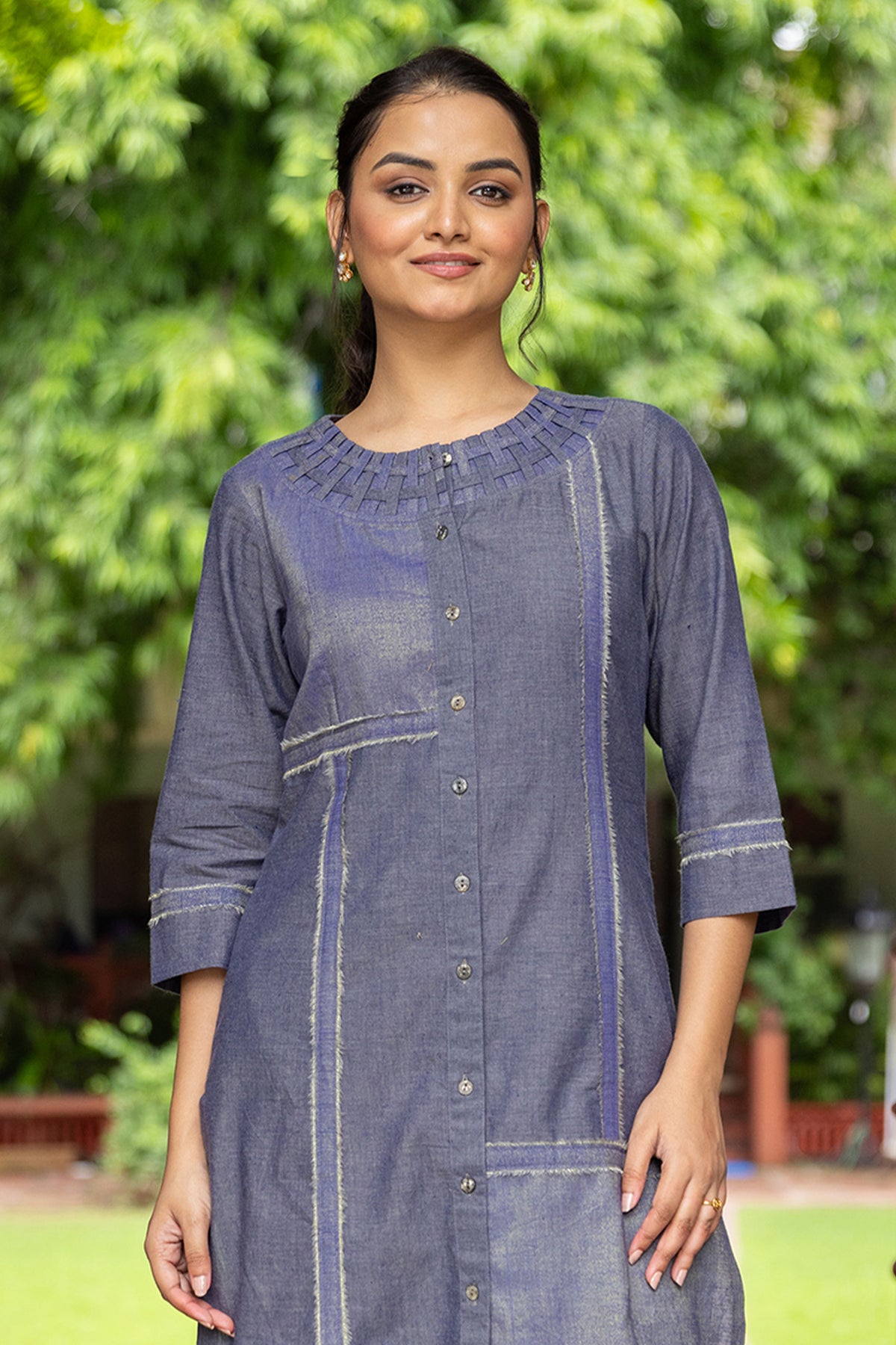 yarn-dyed handwoven cotton co-ord set