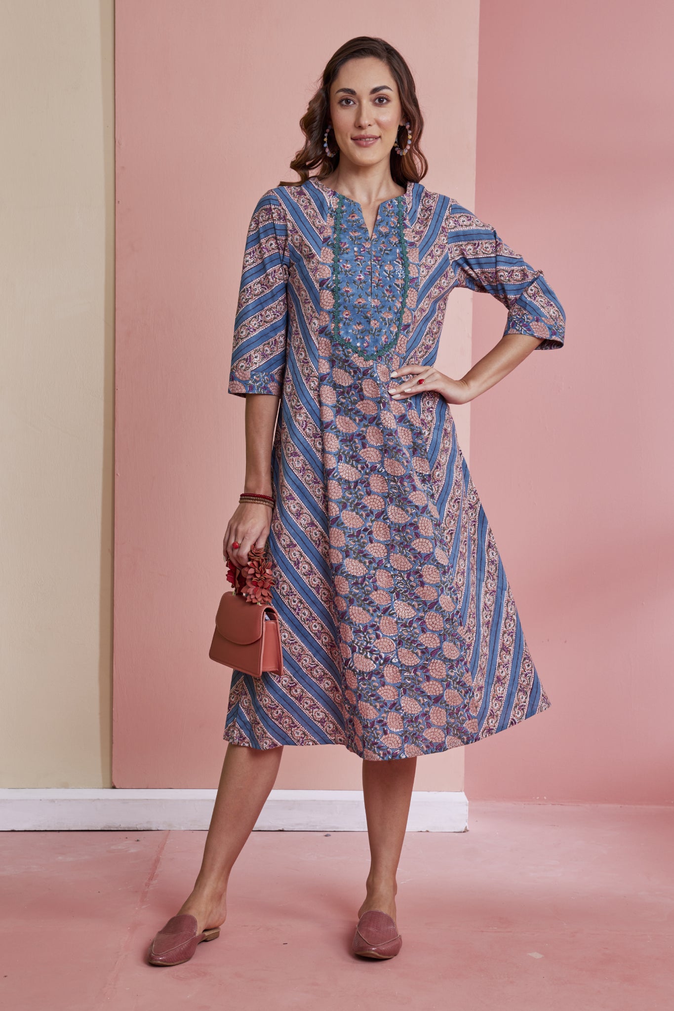 A-line Mul Cotton Dress