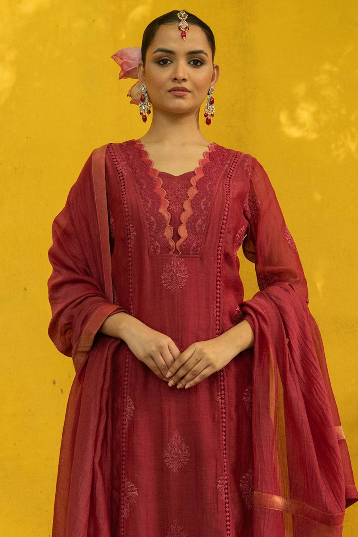 Mul Chanderi lining Suit Set