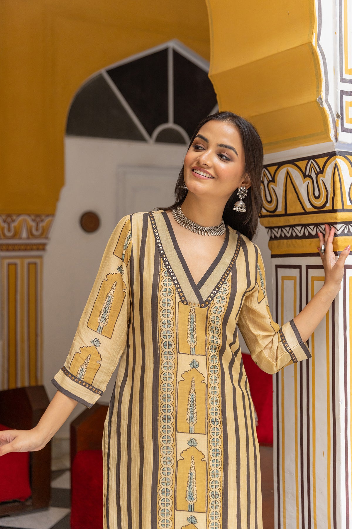 Mul Chanderi Printed Suit
