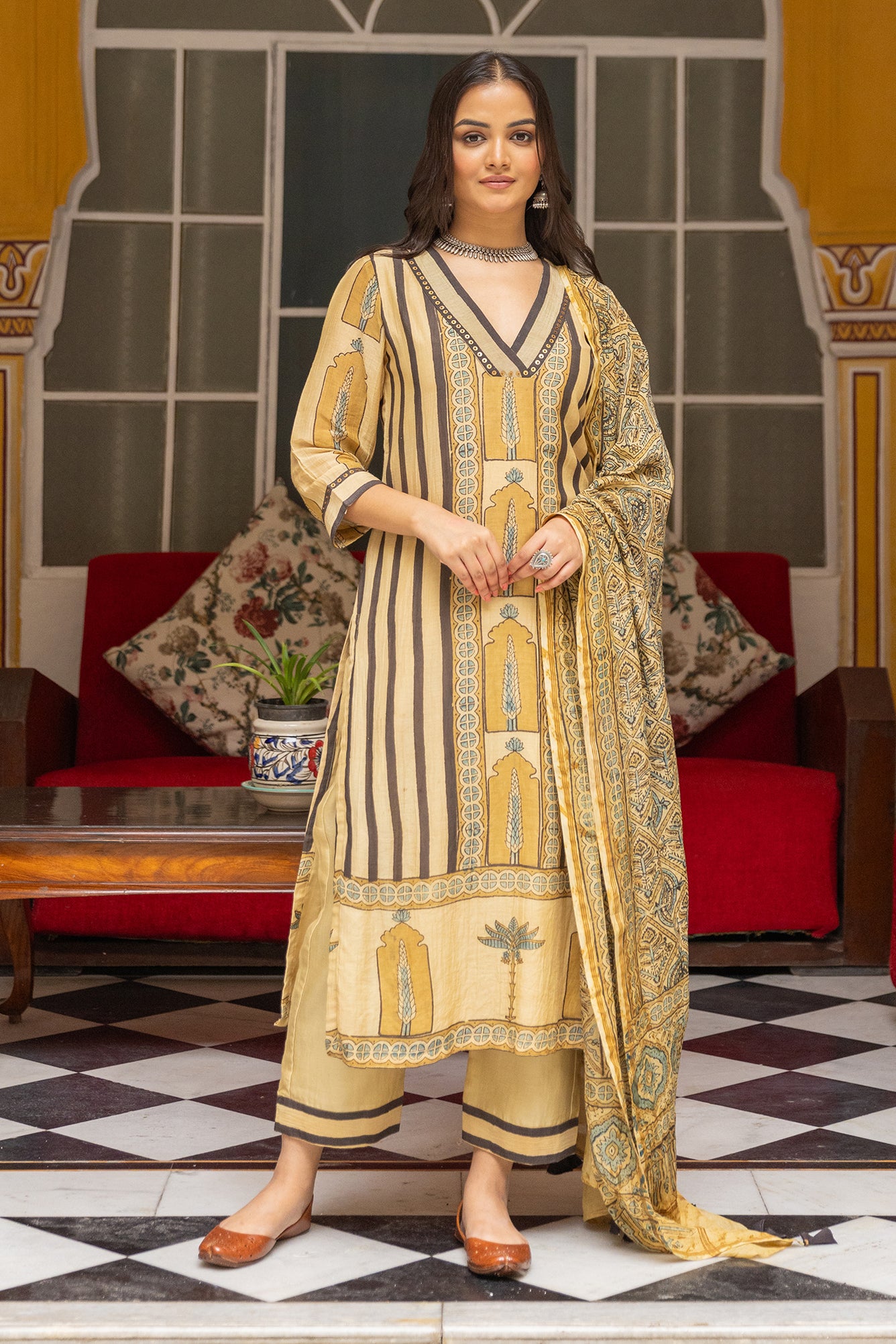 Chanderi Printed Suit for women