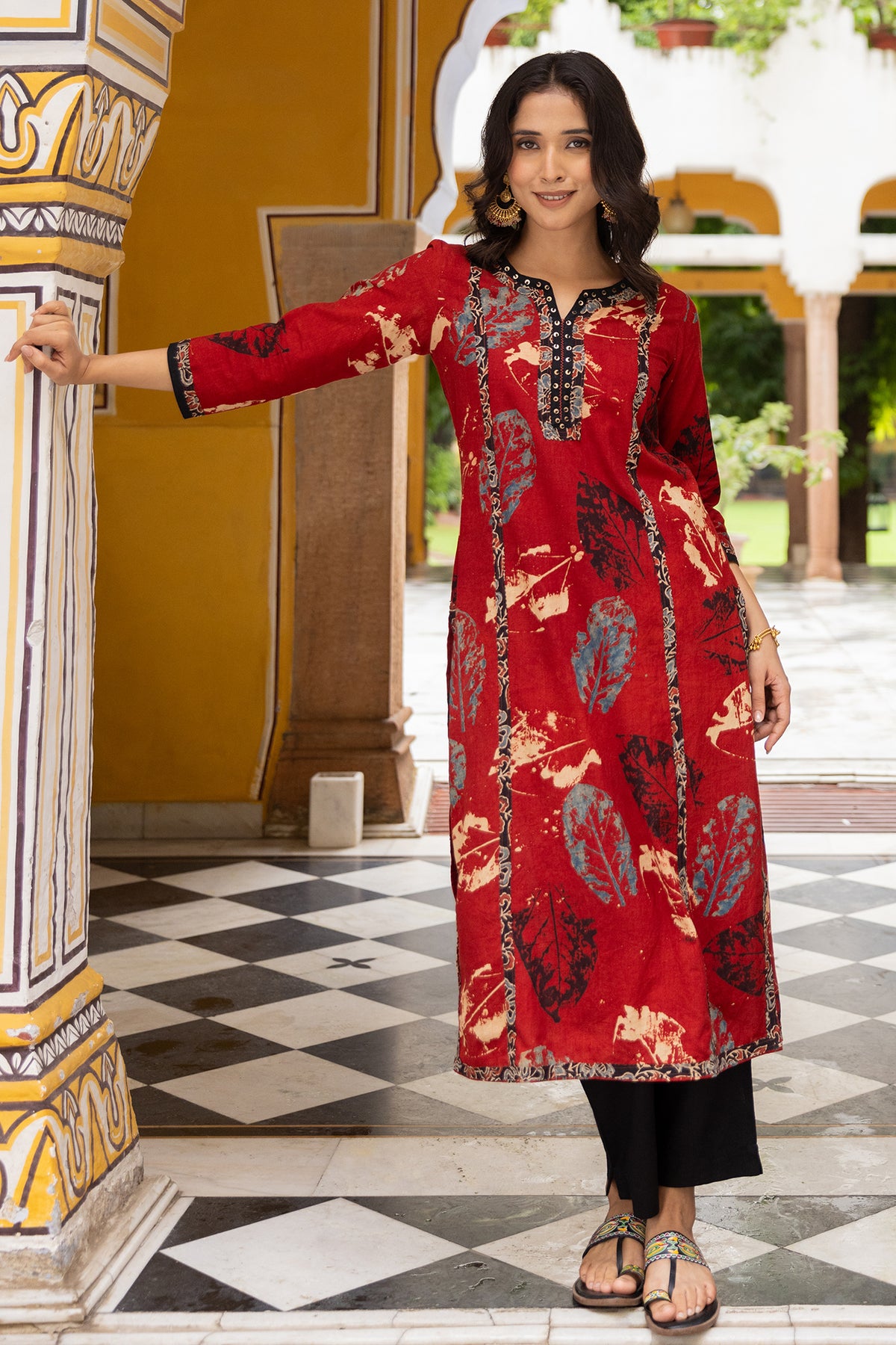3-piece cotton printed suit set