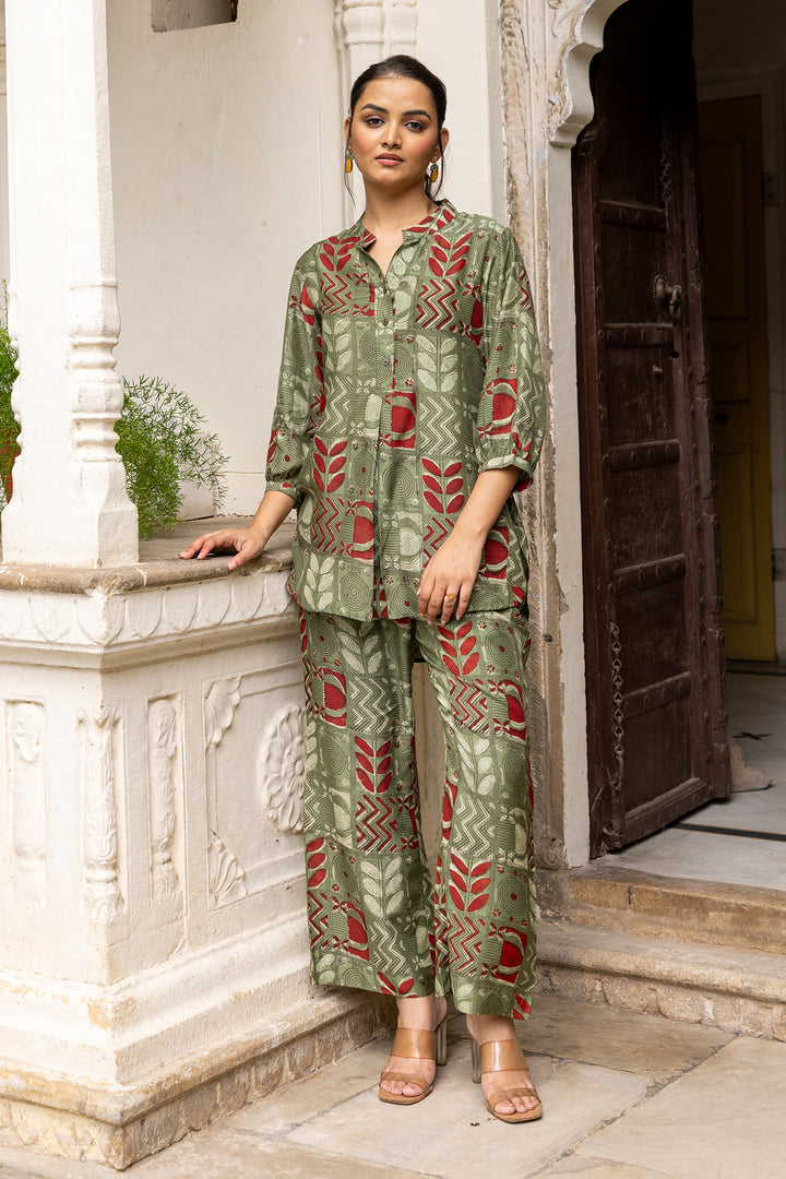 Bagru Print 2-Piece Co-ord Set For Women