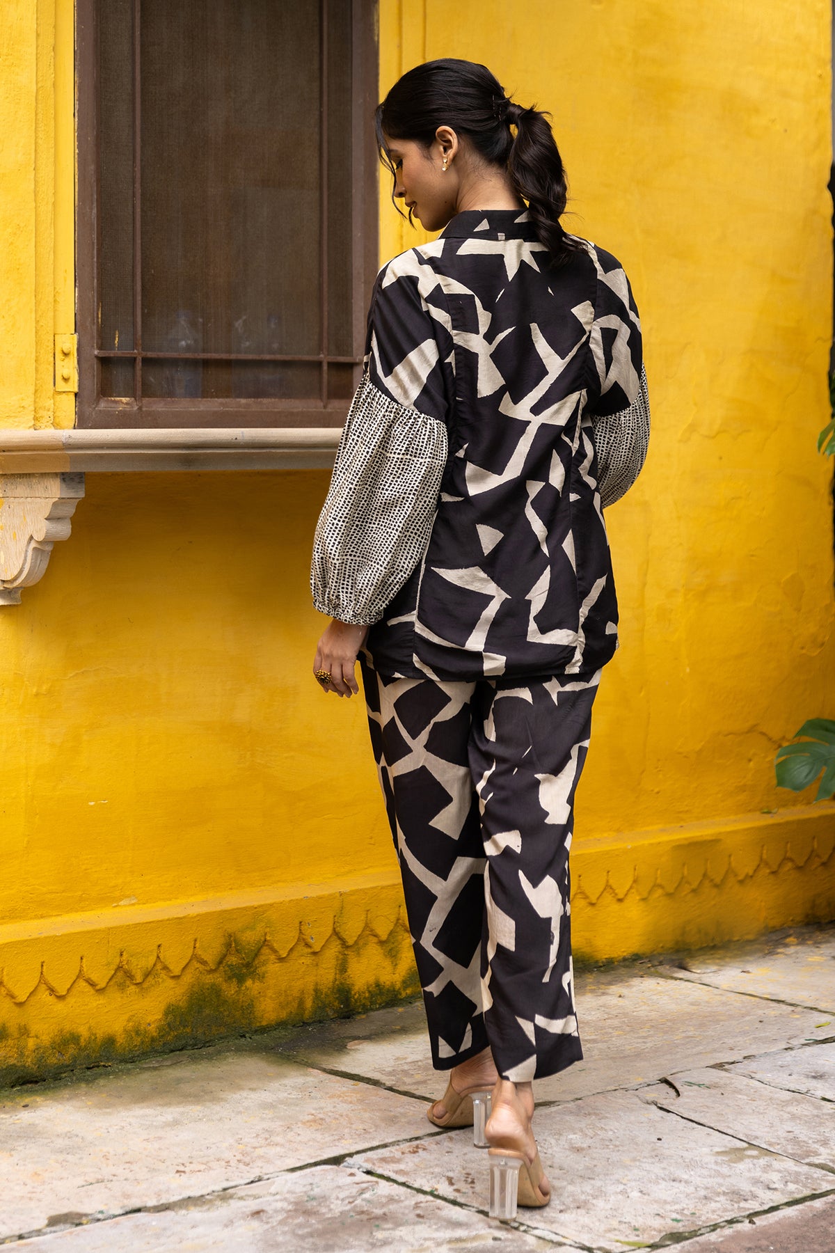 Bagru Print Co-ord Set with Peter Pan Collar