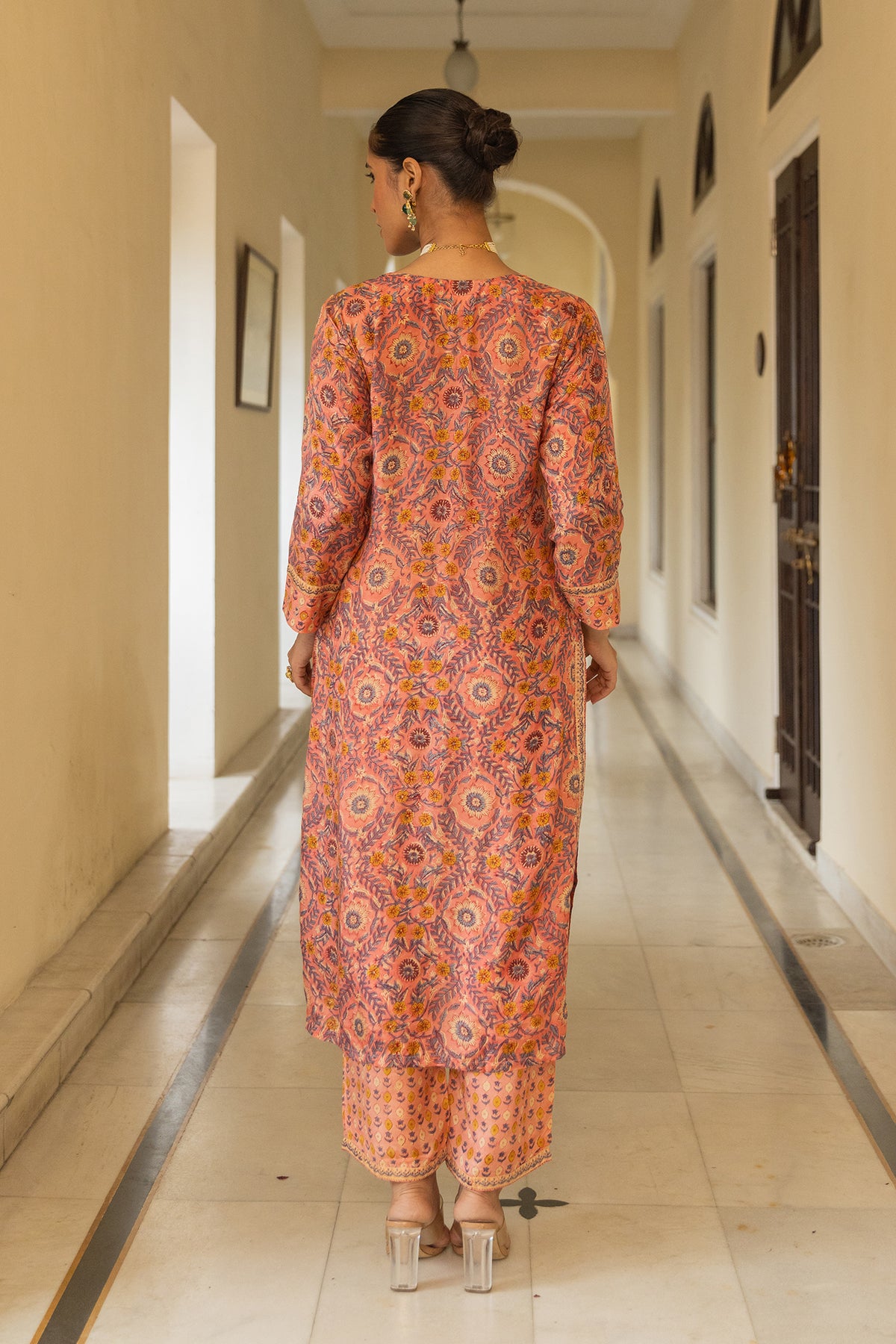 Soft muslin handblock print kurta