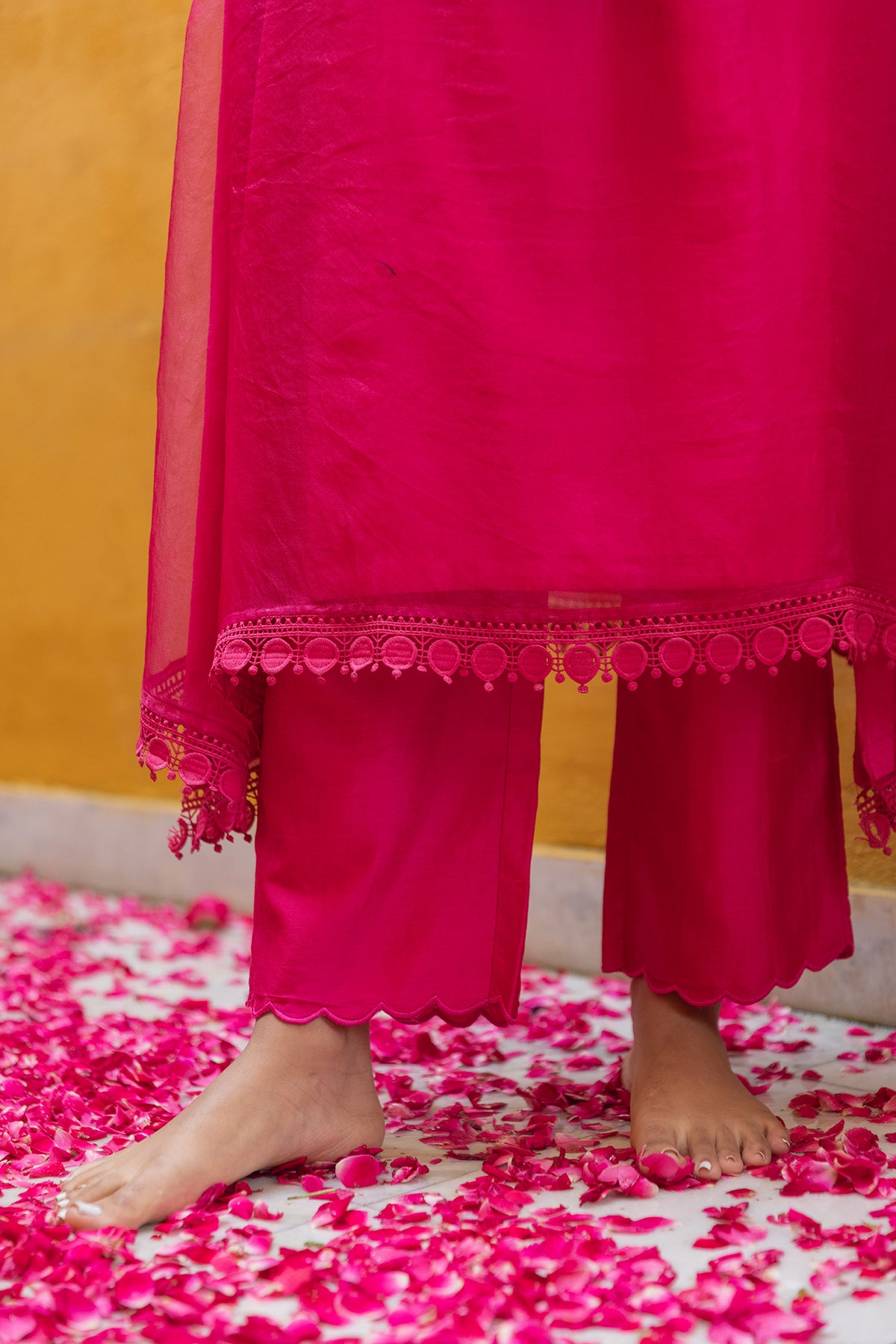 Pink Organza Suit Set