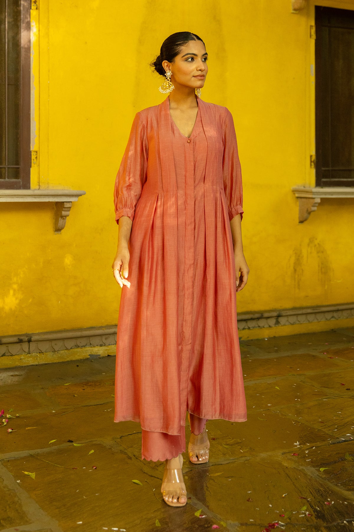 Chanderi fabric 2-piece suit set