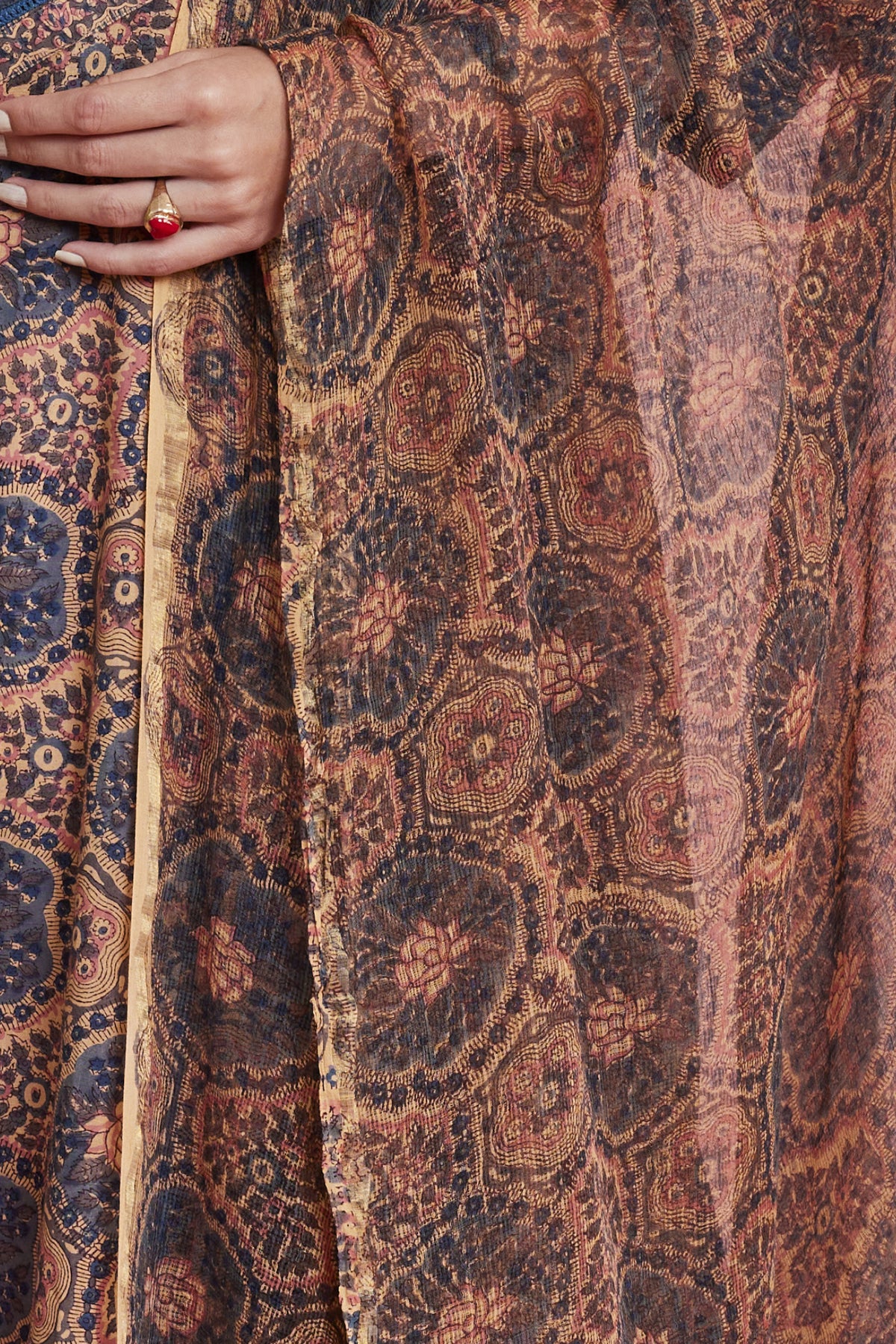 Hand-Block Printed Kota Cotton Dupatta