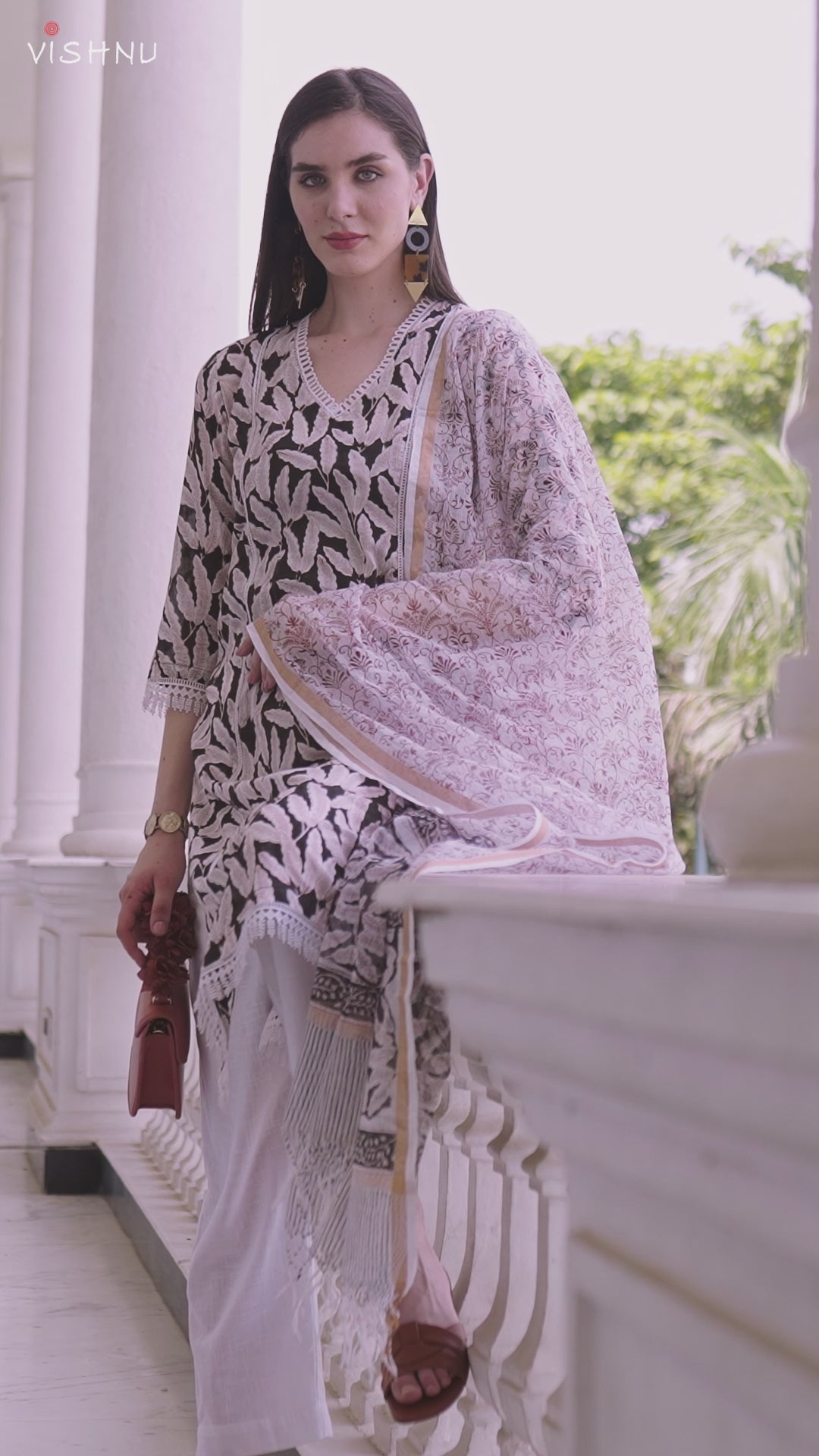 Buy Hand Block Printed Long Straight Kurta for Women at Vishnu Online