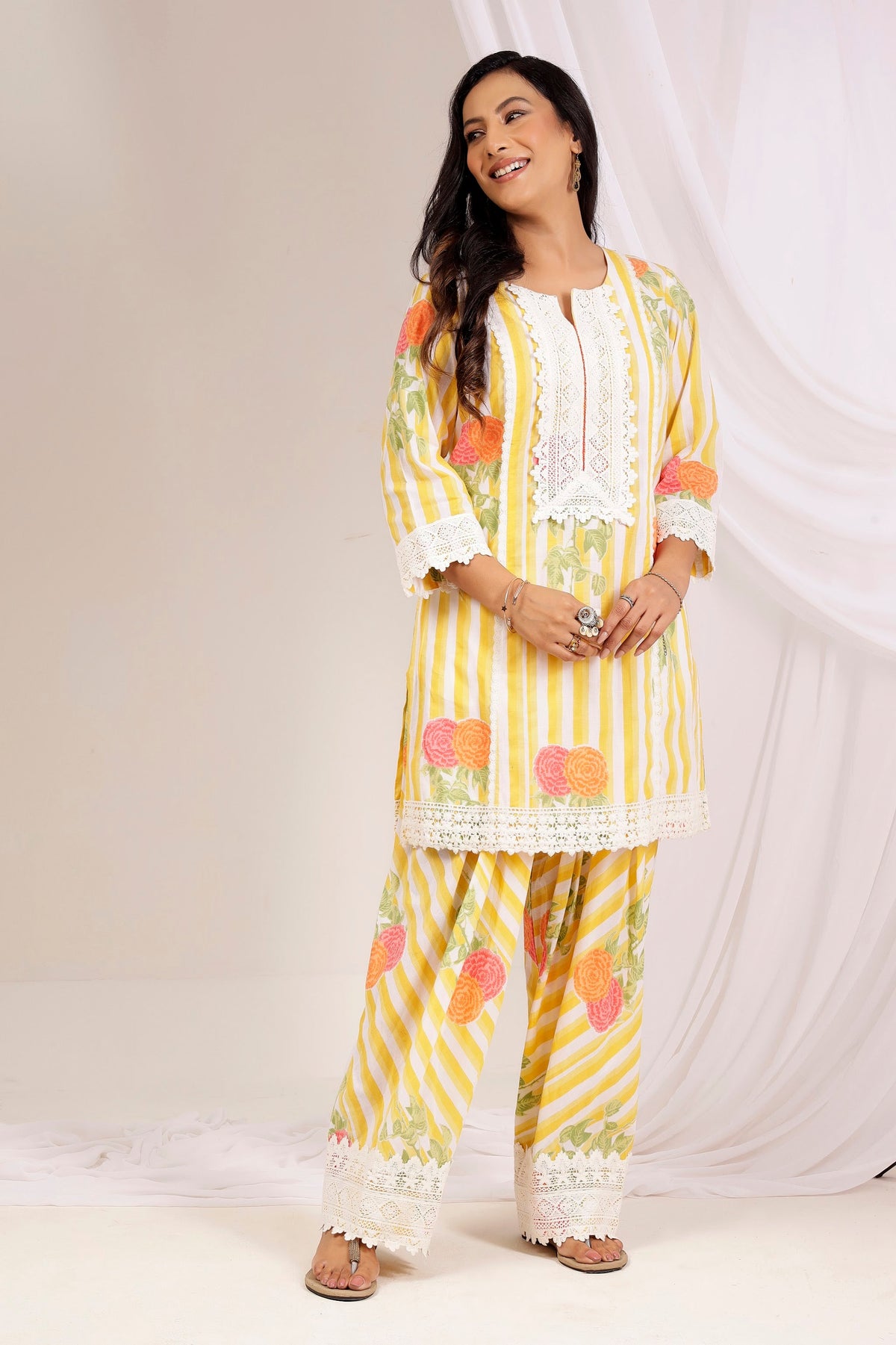 Printed Cotton Farshi Salwar Co-Ord Set