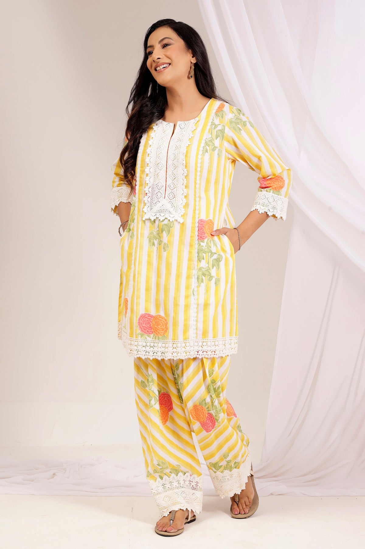 Printed Cotton Farshi Salwar Co-Ord Set