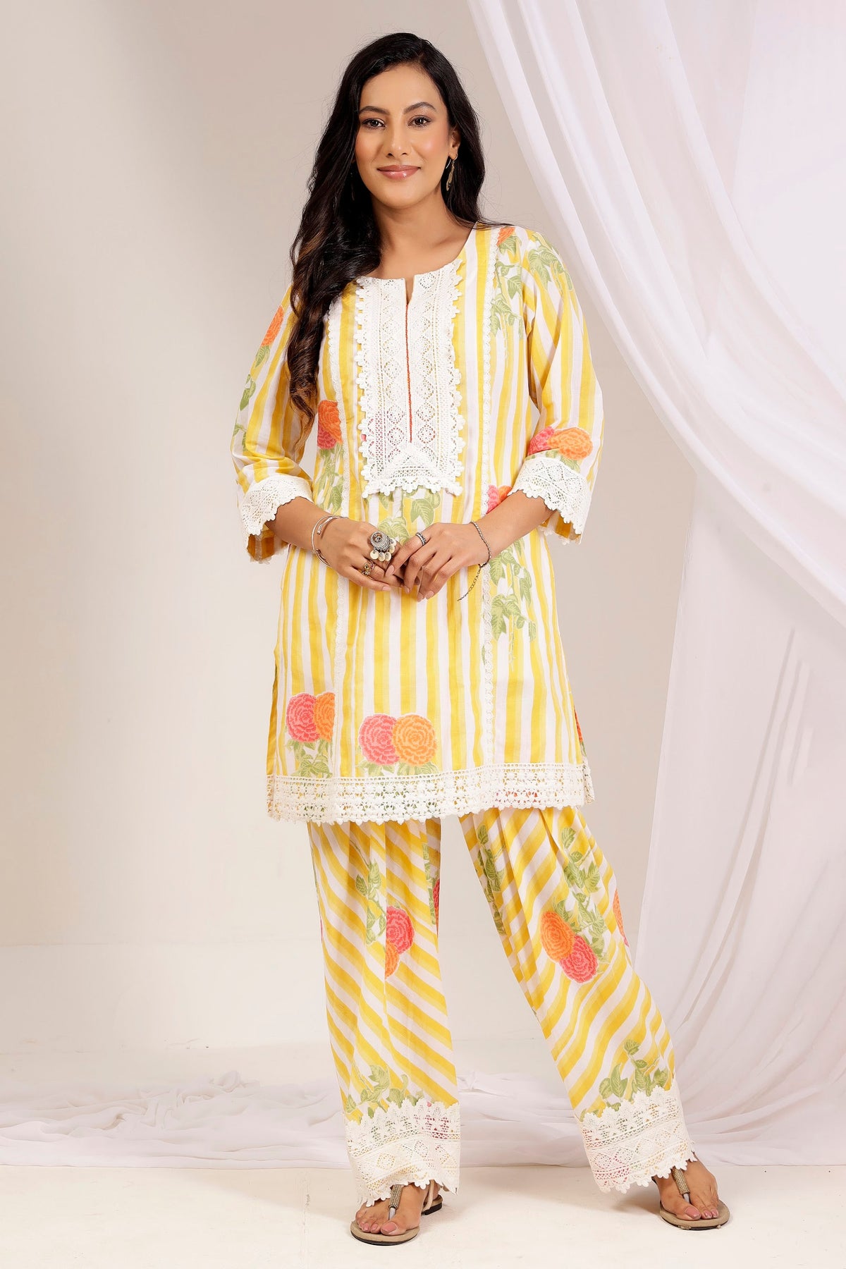 Printed Cotton Farshi Salwar Co-Ord Set