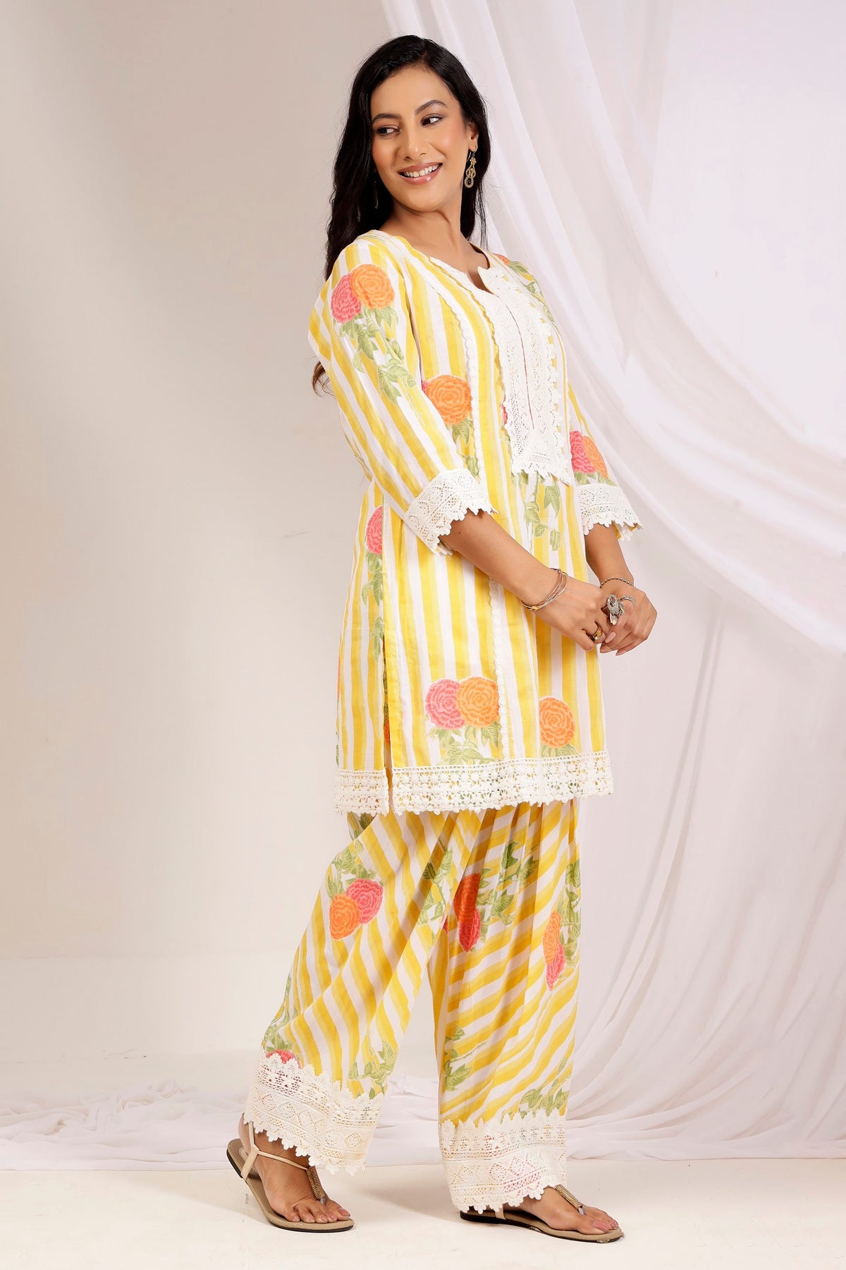 Printed Cotton Farshi Salwar Co-Ord Set