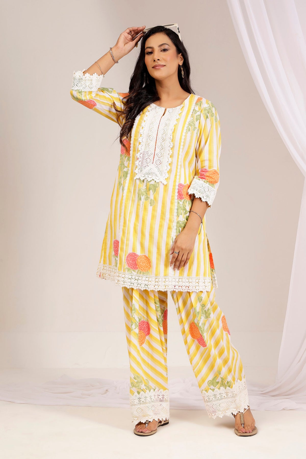 Printed Cotton Farshi Salwar Co-Ord Set