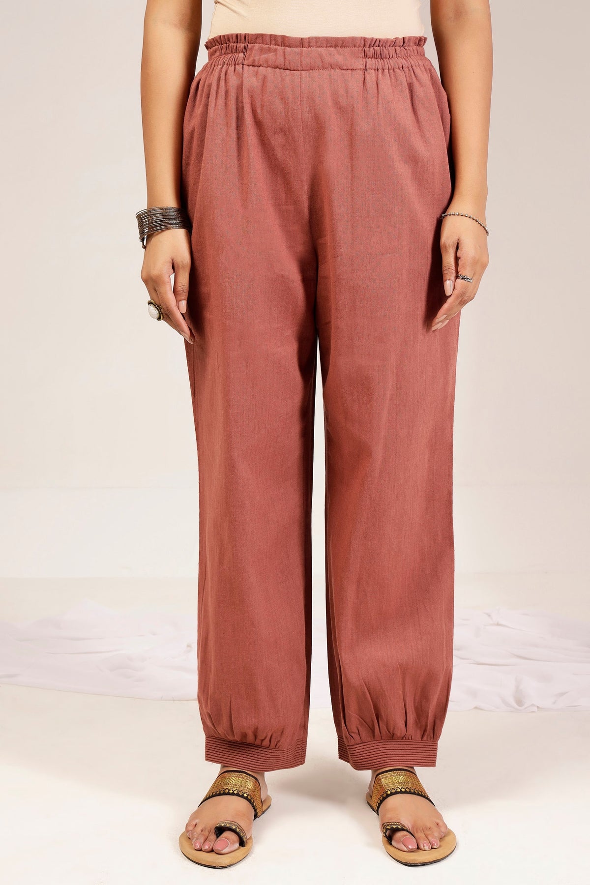 Rosewood Handwoven Cotton Tunic & Salwar Co-ord Set