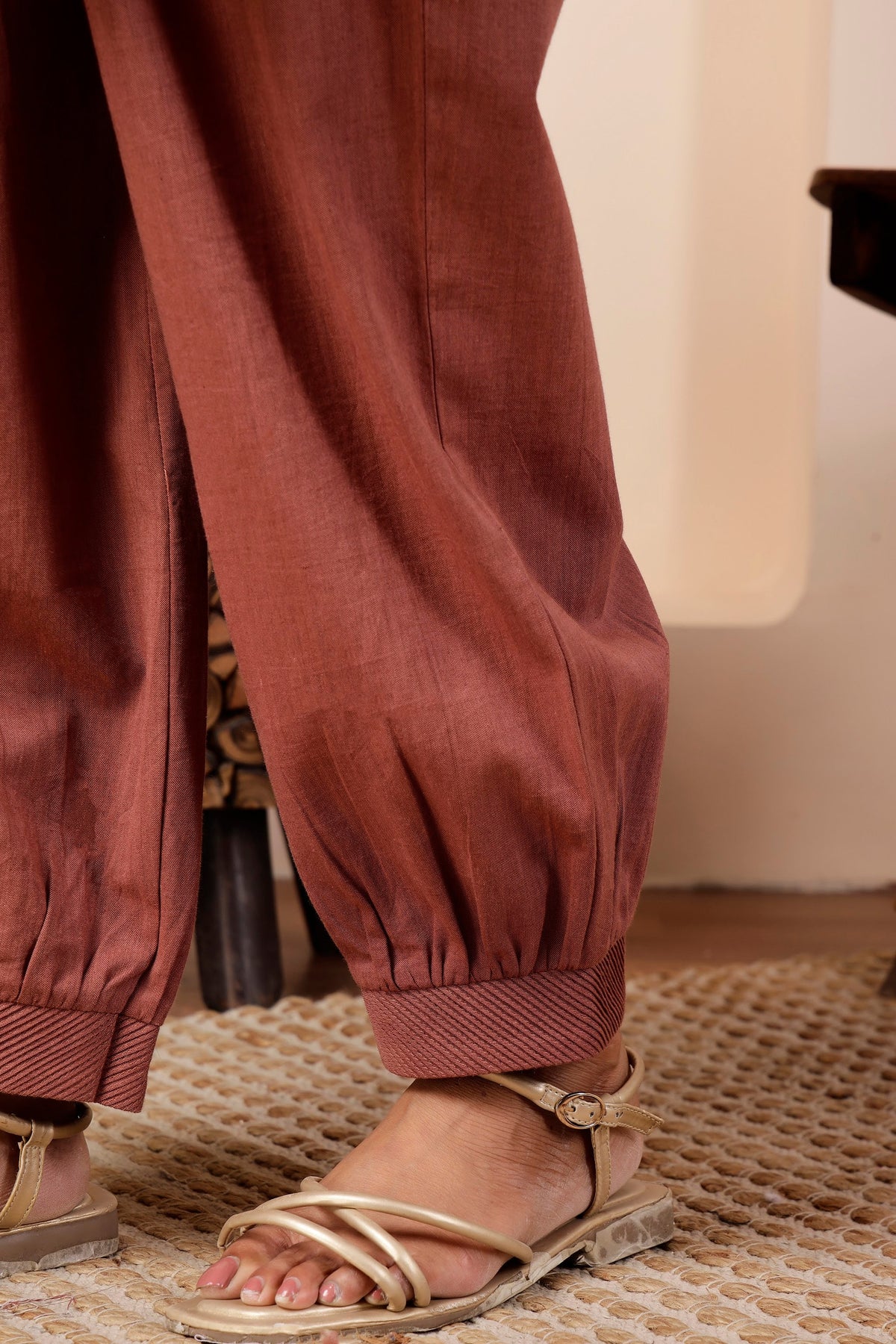 Rosewood Shot Cotton Tunic & Salwar Pant Set