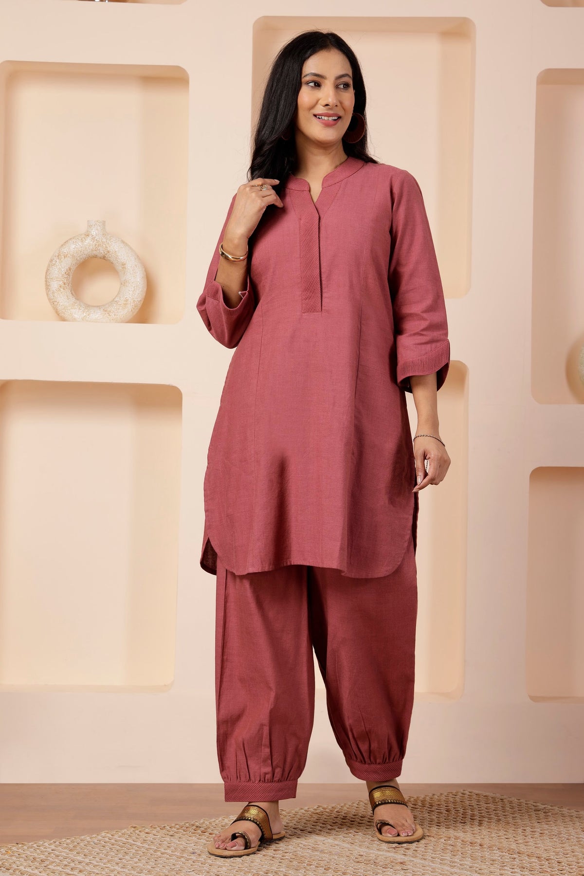 Rosewood Long Shot Cotton Salwar Pant Set