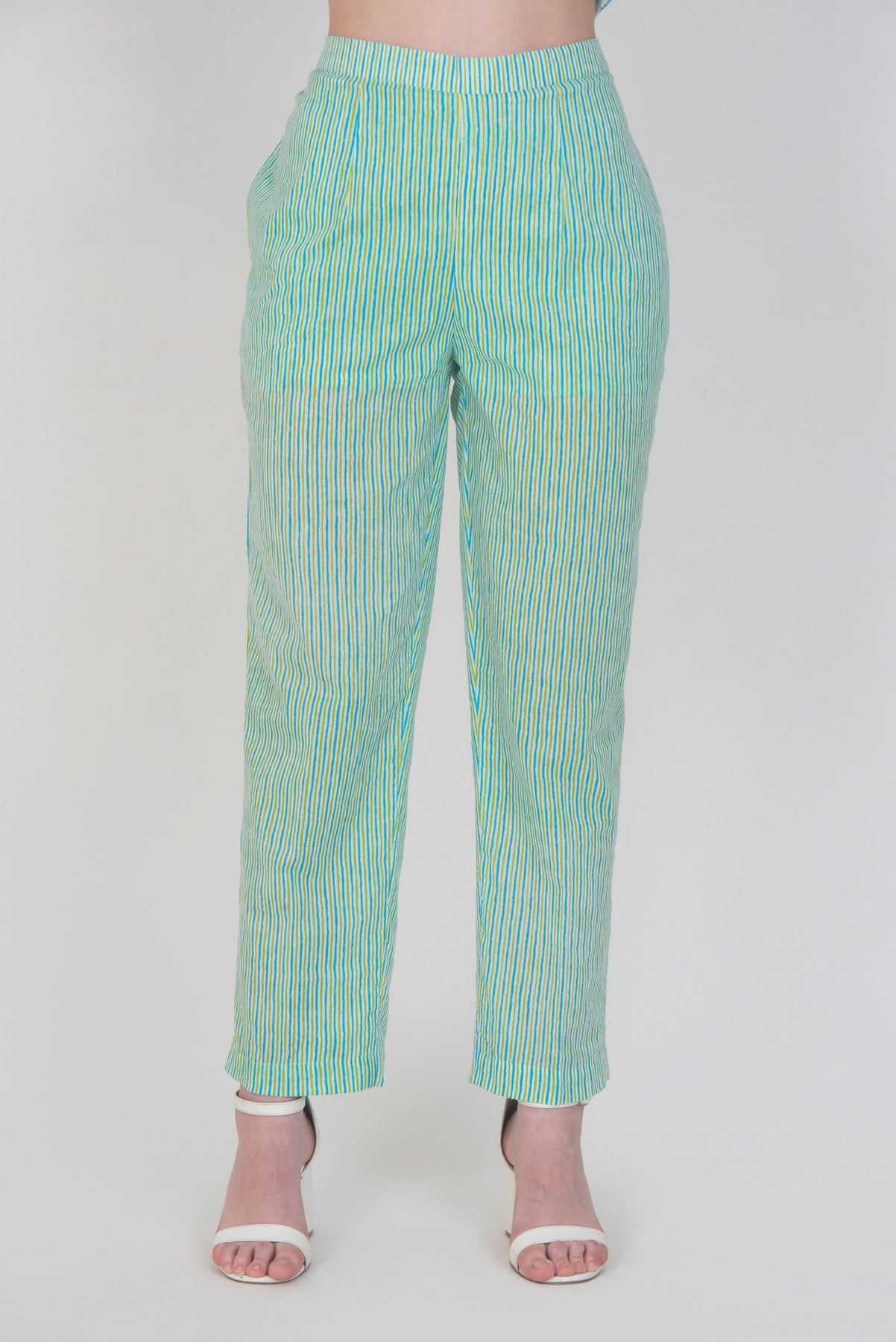 Buy COVER STORY Womens 4 Pocket Striped Pants | Shoppers Stop