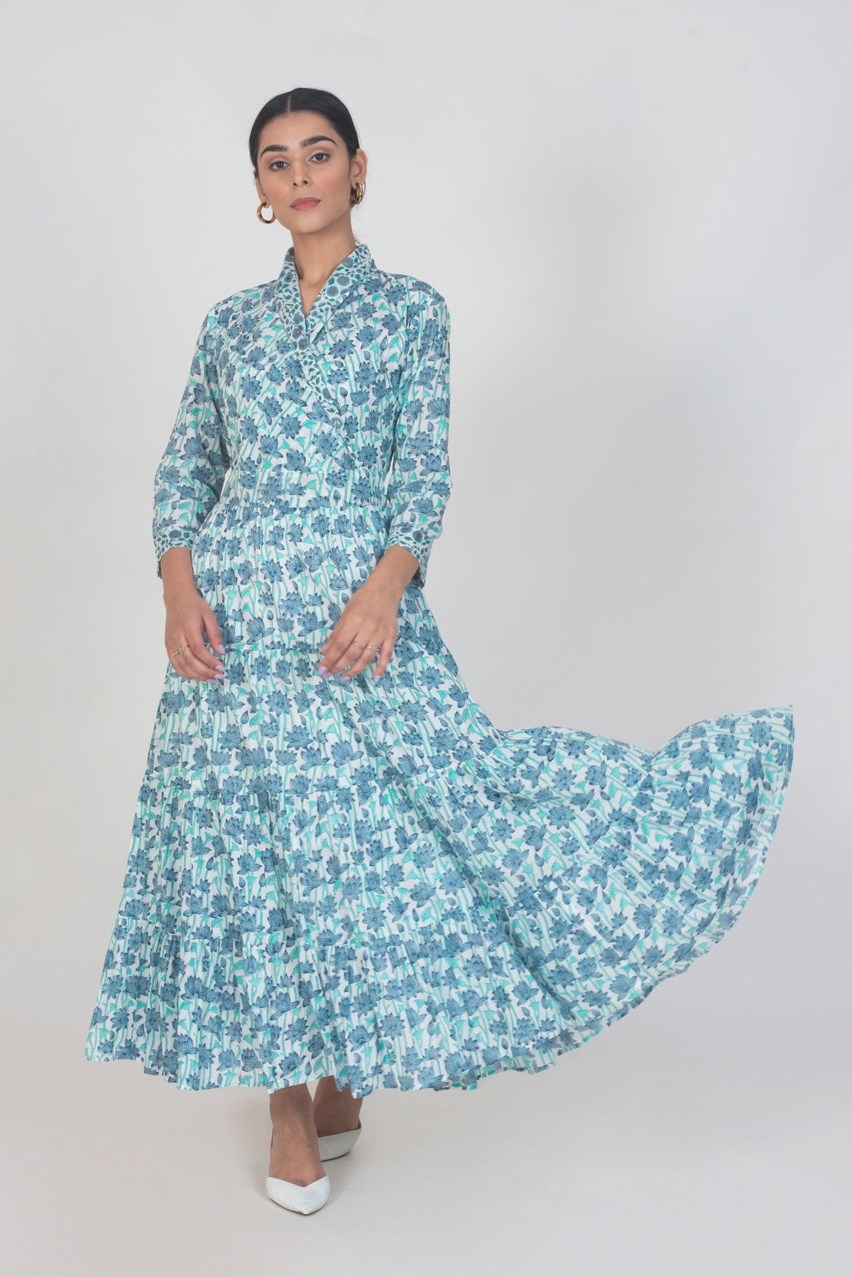 Tiered Ethnic Maxi Dress