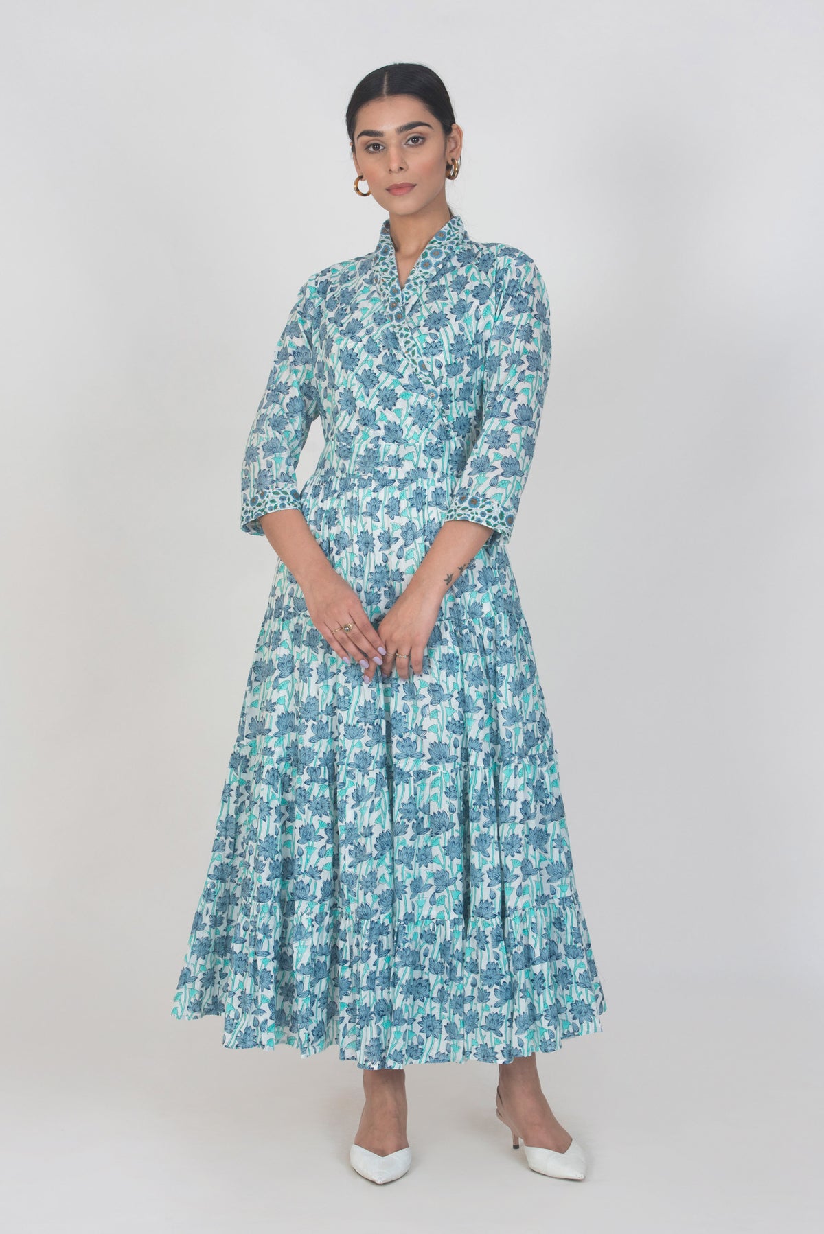 Tiered Ethnic Maxi Dress