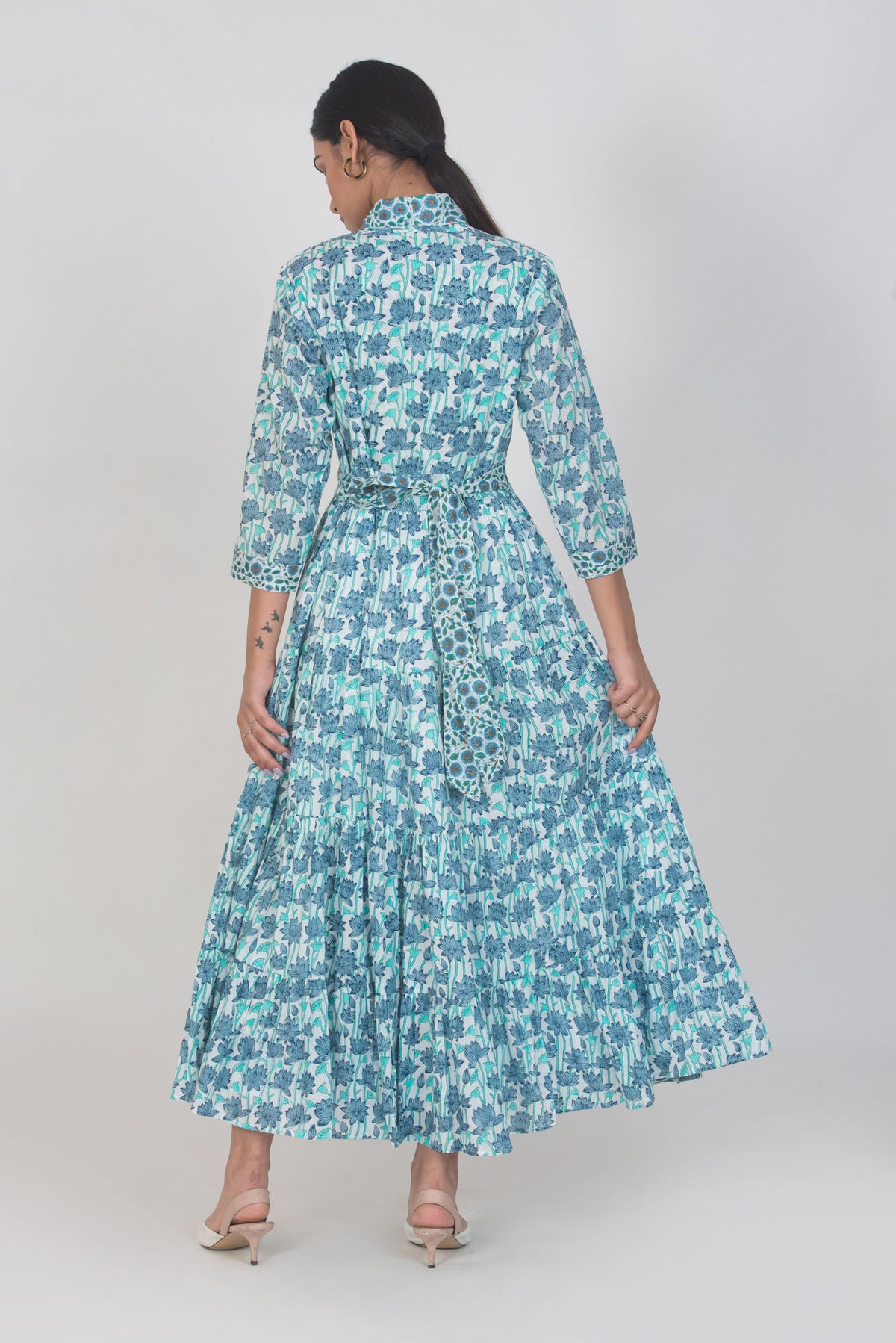 Tiered Ethnic Maxi Dress