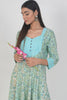 Mulmul Cotton Printed Anarkali Dress